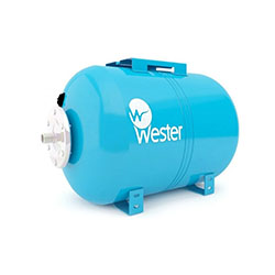 Гидроаккумулятор 100 л горизонтальный Синий 1" WAO100 Wester
