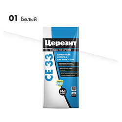 Затирка цементная 2 кг Белый 01 Церезит CE33