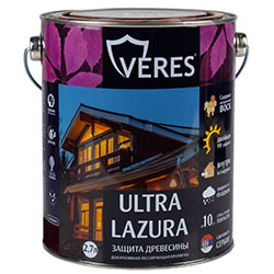 Декоративная пропитка для дерева Палисандр 2,7 л Veres Ultra Lazura №9