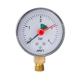 Манометр радиальный до 4 бар D 63 мм Нижнее подключение g 1/4 MVI Манометр радиальный до 4 бар D 63 мм Нижнее подключение g 1/4 MVI