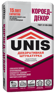 Юнис Короед  25 кг декоративная штукатурка 1,5-2 мм