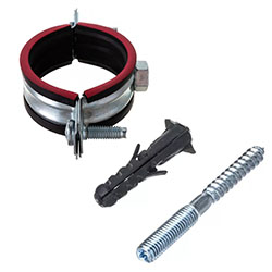 Хомут сантехнический металлический в сборе Ø 1" 1/4 М8 39-46 Мир хомутов