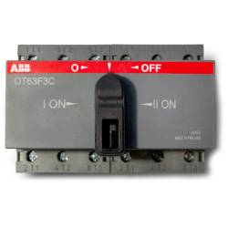 Реверсивный рубильник 63А 3-х полюсный OT63F3C на DIN-рейку без рукоятки ABB 