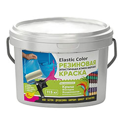 Краска резиновая Белая База А 11,5 кг Elastic Color НОВБЫТХИМ