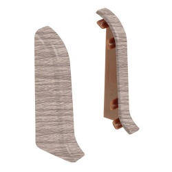 Торцевые заглушки для плинтуса К55 Комфорт 2 штуки Дуб снежный