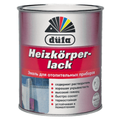 Эмаль düfa Aqua-Heizkorperlack для отопительных приборов белая 0,75 л