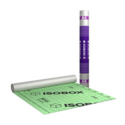 Мембрана диффузионная с клеевой полосой 75 м² ISOBOX AS+ ТЕХНОНИКОЛЬ