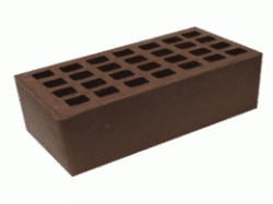 Кирпич облицовочный КОРИЧНЕВЫЙ М-150 одинарный TEREX