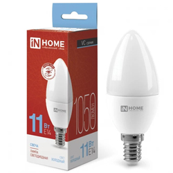 Лампа светодиодная LED-СВЕЧА-VC 11Вт 230В Е14 6500К 1050Лм IN HOME