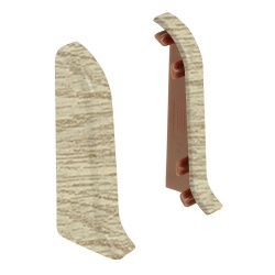 Торцевые заглушки для плинтуса К55 Комфорт 2 штуки Дуб европейский