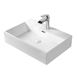 Умывальник подвесной Quadra 60 прямоугольный 1 отверстие по центру Белый Selena