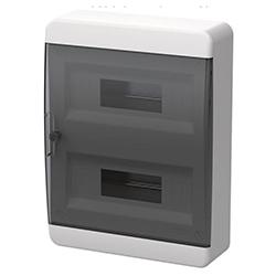 Корпус пластиковый навесной ЩРН-П-24 IP41 TEKFOR Черная прозрачная дверь IEK