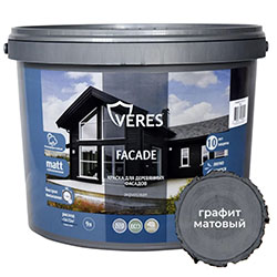 Краска для деревянных фасадов Графит 9 л Veres