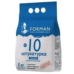 FORMAN 10  5 кг штукатурка гипсовая ручного нанесения