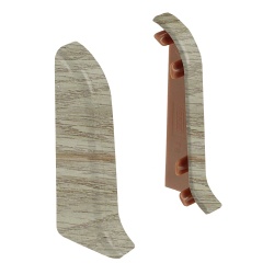 Торцевые заглушки для плинтуса К55 Комфорт 2 штуки Дуб арктик