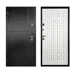 Дверь Форпост TD7-3 960х2050 Левая Антик тёмно-коричневый пан МДФ беленый дуб с фурнитурой и цилиндром G35001