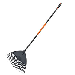 Грабли для листьев пластиковые с черенком 24 зуба Plantic Light