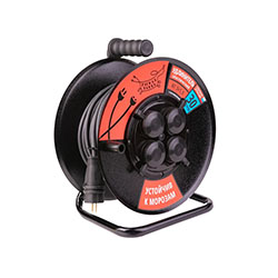 Удлинитель силовой на катушке КГ-ХЛ 3х1,5 4 гнезда 30 м IP44 с з/к РЫЖАЯ ТАКСА