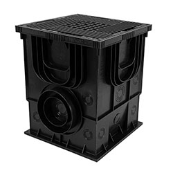 Дождеприемник пластиковый в сборе c решеткой 350х350х420 мм AQUASTOK MASTER B125