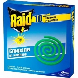 Рейд спирали зеленые 10 штук в упаковке