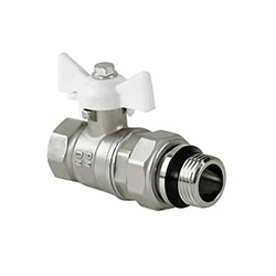 Кран шаровой 3/4" ВР/НР американка с резиновым кольцом бабочка VALFEX