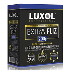 Клей обойный для флизелиновых обоев 200 г LUXOL EXTRA FLIZ Professional
