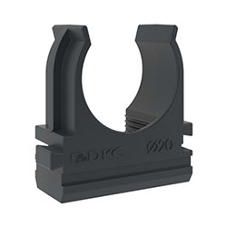 Держатель-клипса с защелкой 20 мм Черная для труб DKC