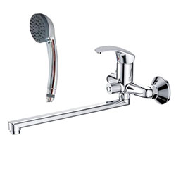 Смеситель для ванны длинный излив латунь VALFEX Talitha Chrome VF.2236