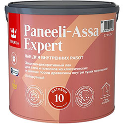 Лак для деревянных панелей база ЕР матовый 2,7 л Tikkurila PANEELI-ASSA 10