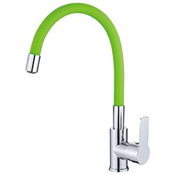 Смеситель для кухни гибкий силиконовый излив латунь VALFEX Estreya Green VF.70112-12