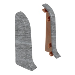 Торцевые заглушки для плинтуса К55 Комфорт 2 штуки Палисандр Серый