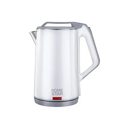 Чайник HS-1036 на 1.8 л двойной корпус Белый HomeStar