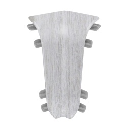 Внутренний угол для плинтуса К55 Комфорт Ясень белый