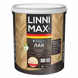 Лак акриловый для паркета и полов глянцевый 2,5 л Linnimax АКВА