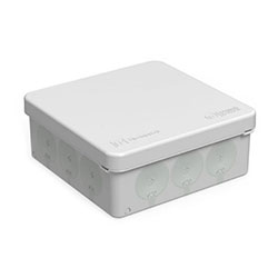 Коробка распределительная 100х100х40 мм IP66 Серая прямой монтаж двухкомпонентная