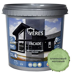 Краска для деревянных фасадов Оливковый 2,7 л Veres
