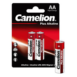 Батарейка Элемент питания алкалиновый AA/LR6 BL-2 Camelion Plus Alkaline