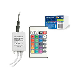 Контроллер управления многоцветными светодиодными лентами VOLPE 12B ULC-Q431 RGB BLACK