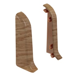 Торцевые заглушки для плинтуса К55 Комфорт 2 штуки Дуб беленый