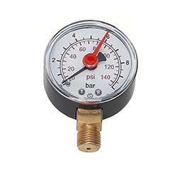 Манометр радиальный до 10 бар D 50 мм Нижнее подключение g 1/4 MVI