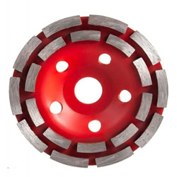 Чашка шлифовальная алмазная двухрядная REDCHILI 22.23х125 мм