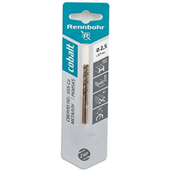 Сверло по металлу 2,5 мм 2 шт Rennbohr COBALT CARD