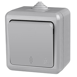 Переключатель 1 клавиша ОП Dita IP54 10А 250В Серый TOKOV ELECTRIC