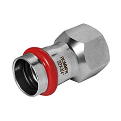 Переходник ВПр-ВР Ø 22х3/4" Нержавеющая сталь пресс ROMMER