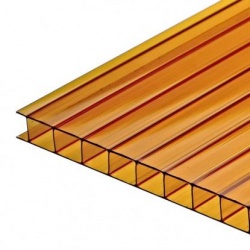 Поликарбонат сотовый 6000х2100х8 мм Терракотовый