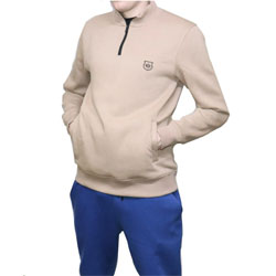 Мужская толстовка на молнии с начесом цвет Бежевый размер 50 М8101N