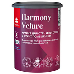 Краска интерьерная Белый 0.9 л база А Tikkurila Harmony Velure