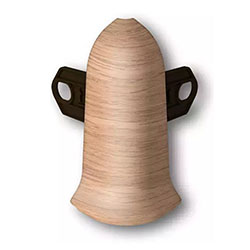 Угол наружный с крепежом для плинтуса К-П70 мм Дуб 201 IDEAL Классик