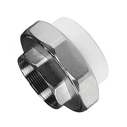 Муфта комбинированная разъемная Ø 50 х 2' ВР американка полипропилен Белая PPR Valfex