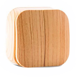 Выключатель 2 клавиши ОП Frea 10А IP20 250В АБС-пластик Сосна TOKOV ELECTRIC